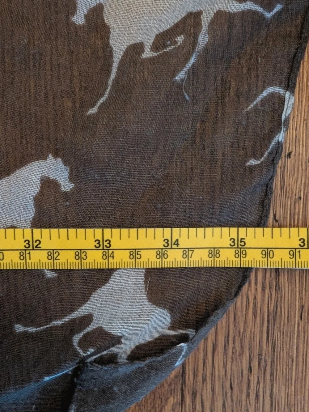 Brown Horse Print Lightweight Scarf 36